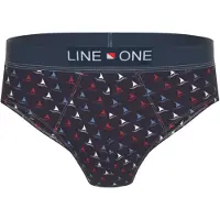 Line One Cueca navy / azul céu / vermelho