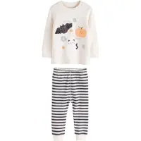 Next Pijama 'Halloween Characters' menta / laranja / preto / branco