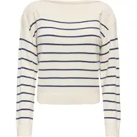 ONLY Pullover 'ONLKATIA' creme / azul escuro