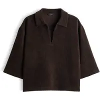 Opus Camisa 'Gicky' castanho escuro