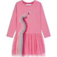 DANAMADE Vestido 'Blenda' azul claro / amora / rosa claro / prata