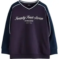 Next Sweatshirt navy / branco