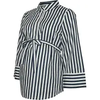 Mamalicious Blusa azul escuro / branco