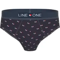 Line One Cueca navy / vermelho / branco