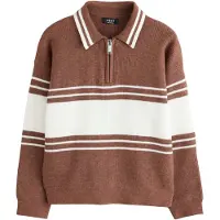 Next Pullover acastanhado / branco