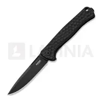 Lionsteel Navalha Emmet - MagnaCut B/W - Solid Alu, preto