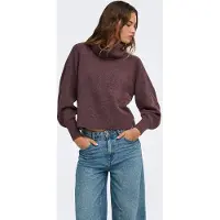 ONLY Pullover 'ONLOLIVIA' acastanhado