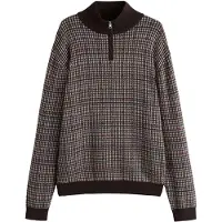 Next Pullover navy / castanho escuro / vermelho ferrugem / branco