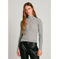 Pepe Jeans para mulher. PL702235 Camisola Natalia prateada (XS), Prata, Casual, Sapatos de Festa, Viscoso