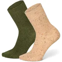Timberland Meias bege mosqueado / verde escuro