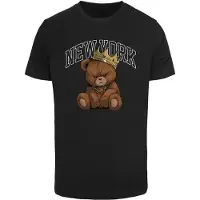 Mister tee Camiseta De Manga Curta New York Crowned Bear
