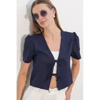 Big Dart Bolero 'Crop Top' navy