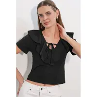 Big Dart Top 'Crop Top' preto