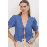 Big Dart Bolero 'Crop Top' azure