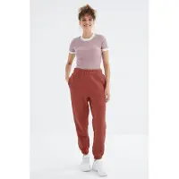Tommy Life Calças de desporto 'Jogginghose' vermelho ferrugem