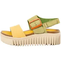 Art para mulher. 1157821GF003_0MU Sandálias de couro 1578 Brighton verde (41), 3 a 5cm, Fivela, Casual, Multicolor