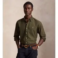 Ralph Lauren para homem. 710805564520 Camisa oxford tingida Custom Fit verde (S), Casual, Algodão, Manga comprida