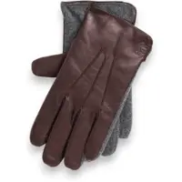 Ralph Lauren para homem. 449840359002 Luvas de couro híbridas castanhas (M), Marrom, Casual, Clássico, Pele