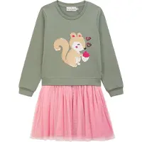 DANAMADE Vestido 'Erle' cappuccino / cáqui / cor-de-rosa / branco