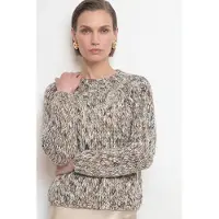 Rich & royal Pullover verde claro / laranja escuro / branco lã