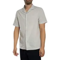 Superdry para homem. M4011138A Camisa cinzenta Cabana (XL), Casual, Cinza, Algodão, Manga curta