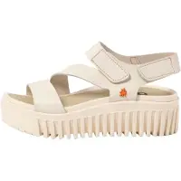 Art para mulher. 1157321ZZ003_020 Sandálias de couro 1573 Brighton bege (42), 3 a 5cm, Velcro, Casual