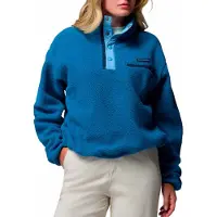 Columbia - Helvetia II Cropped Half Snap Fleece Phoenix Blue Rainy Day para Mulher - Nylon - Tamanho L - Azul