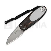 CIVIVI Navalha Purr, Orange/Black/White G-10, Stonewash