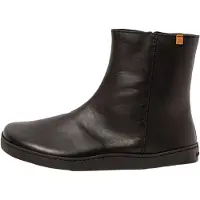 El naturalista para mulher. 259181101005_001 Botins em pele N5918 Preto suave (36), Couro, Plano, Zíper, Casual