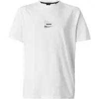 BOSS Camisa 'Network Photo' cinzento claro / preto / branco