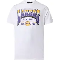 New Era Camisa 'NBA LOSLAK' amarelo / roxo escuro / preto / branco