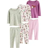 Next Pijama ecru / turquesa / menta / roxo