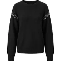 Imily Bela Pullover preto / branco pérola