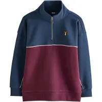 Next Sweatshirt navy / vermelho vinho