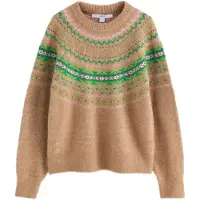 Next Pullover camelo / verde / rosa / cor-de-rosa