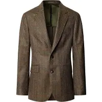 Hackett London para homem. HM4400213 Jaqueta Cash Tattersall verde-acastanhado (46/32), Casual, Lã, Clássico