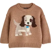 Next Pullover estuque / bege claro / chocolate / brocado