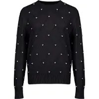 Imily Bela Pullover preto / branco pérola