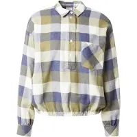 Emily van den Bergh Blusa azulado / oliveira / offwhite