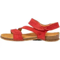 El naturalista para mulher. 258101281005_008 Sandálias de couro N5810 vermelho (42), Plano, Velcro, Casual
