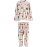 Next Pijama comprido creme / umbra / verde / vermelho