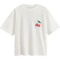 Next Camisa oversized verde / ameixa / vermelho / branco