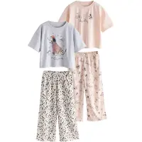 Next Pijama cinzento / rosa pastel / preto / branco