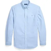 Ralph Lauren para homem. 710805564528 Camisa oxford tingida Custom Fit azul claro (L), Casual, Algodão, Manga comprida