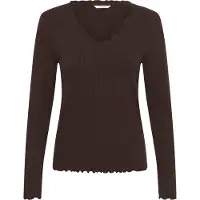 Cream Camisa 'Ribba' castanho escuro