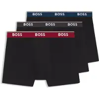 BOSS para homem. 50554694 Set 3 Boxers Power preto (S), Homewear, Algodão