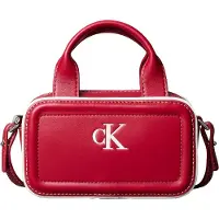 Calvin Klein Malas de tiracolo 'Contrast Monogram' vermelho / branco