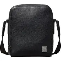 Calvin Klein Mala de ombro 'Emblem Hardware Zip-around' preto