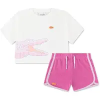 Lacoste Kids Conjunto De Manga Curta Terry