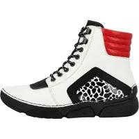 Rieker Botim com fivela ecru / vermelho / preto